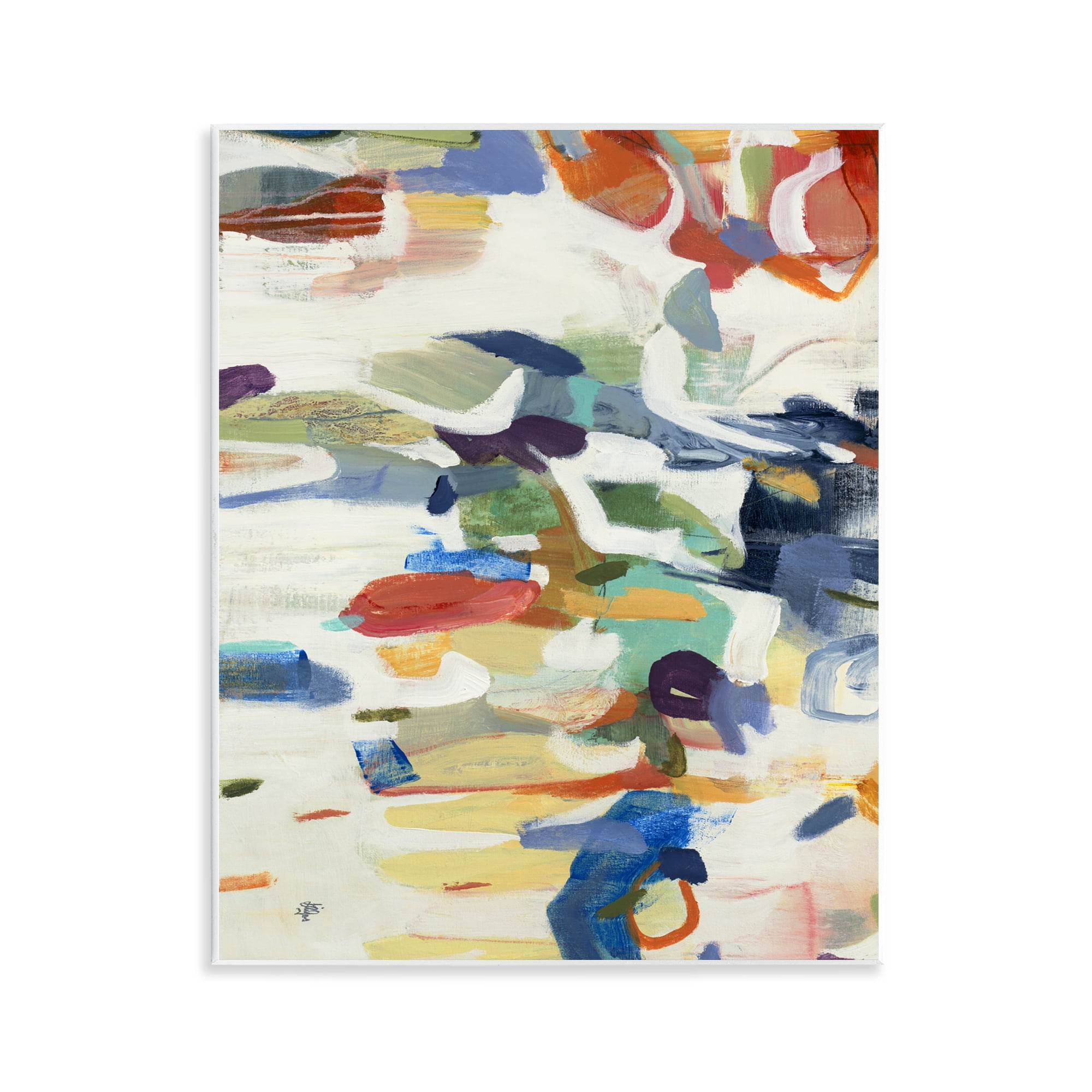 Stupell Industries Primary Hued Abstraction Wall Plaque Art, design by Lisa Ridgers