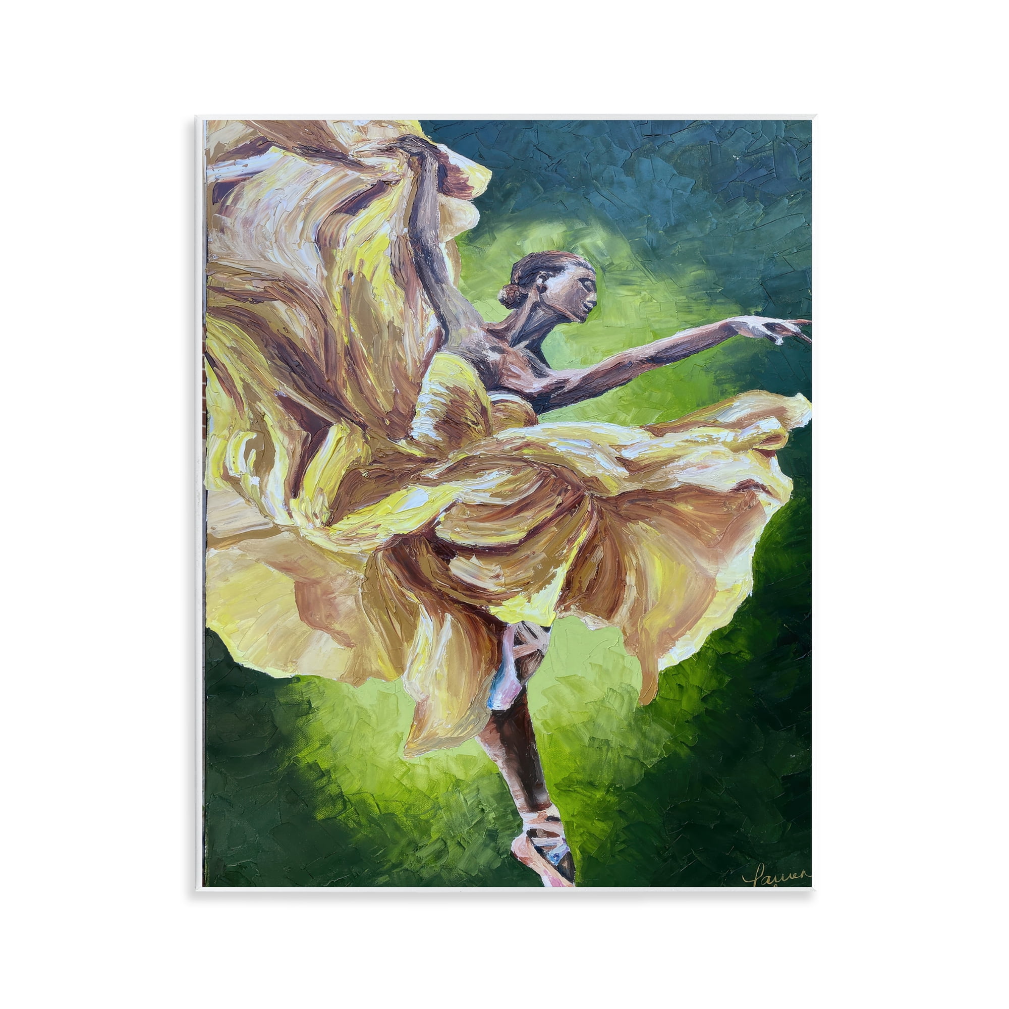 Stupell Industries Primavera Ballet Dancer Wall Plaque Art, design by Lauren Luna