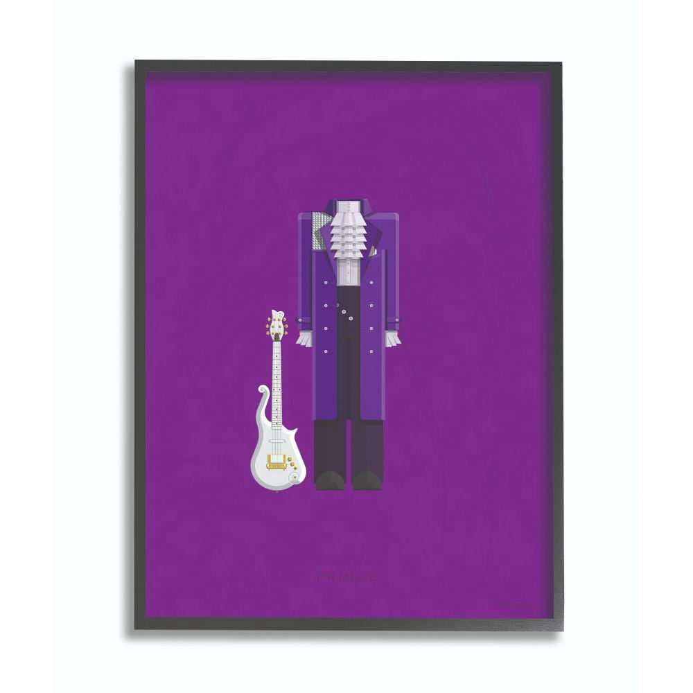 Stupell Industries Prince Famous People Characters Fashion Design Framed Wall Art by Fred Birchal