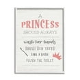 thumbnail image 1 of Stupell Industries Princess Bathroom Rules Good Hygiene Phrases Pink Crown Typography Painting White Framed Art Print Wall Art, 11 x 14, 1 of 7