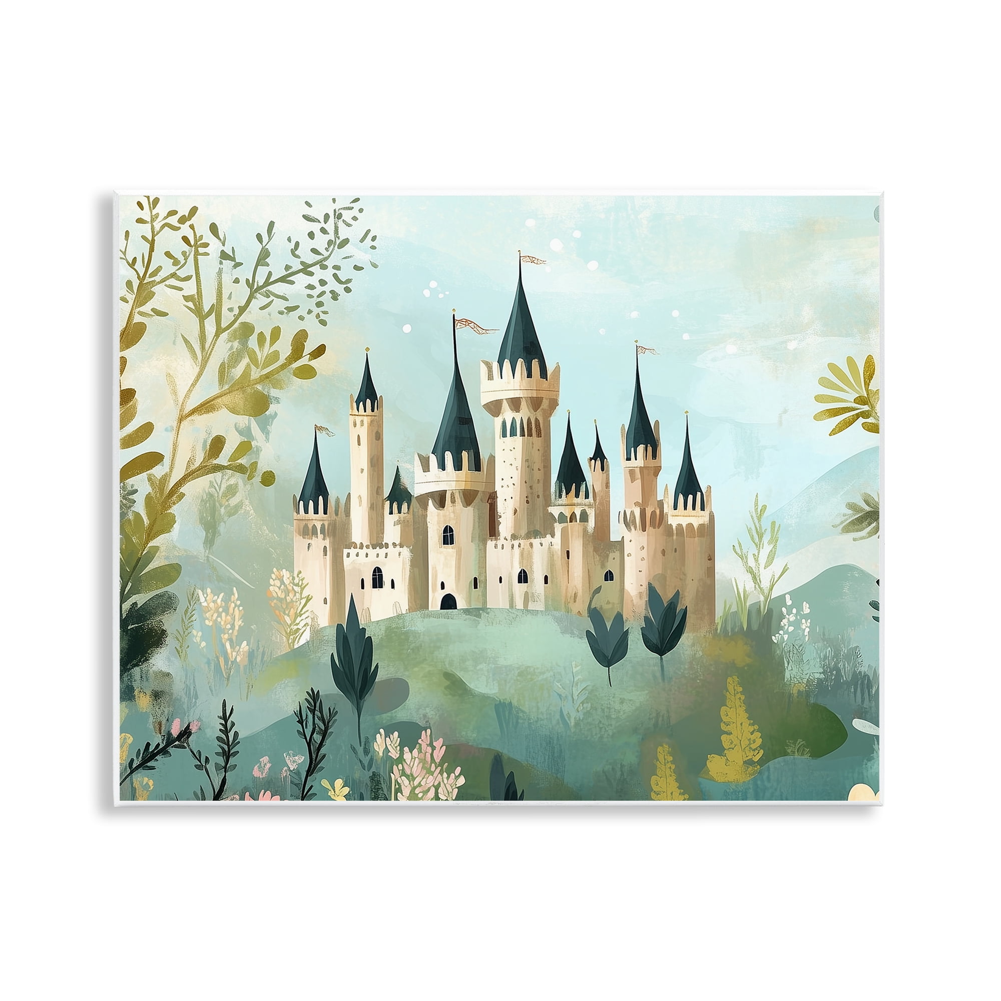 Stupell Industries Princess' Castle View Wall Plaque Art, design by Christine Simpson Art