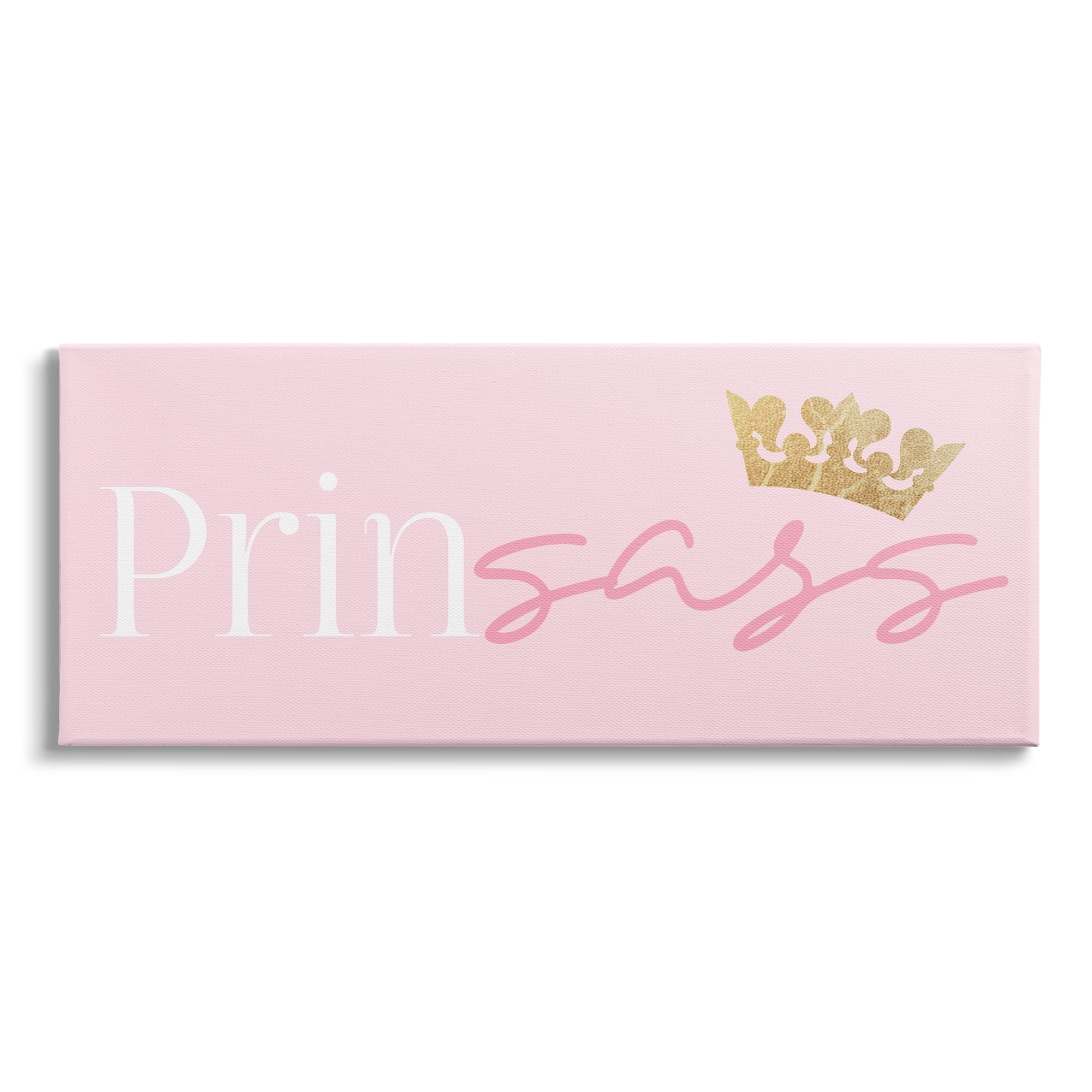 Stupell Industries Princess Sassy Girl Princess Pun Royal Crown Pink, 24 x 10, Design by Daphne Polselli