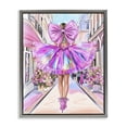 thumbnail image 1 of Stupell Industries Prismatic Pink Bow & Dress Gray Framed Floater Canvas Wall Art design by Jess Stempel, 21 x 17, 1 of 9