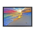 thumbnail image 1 of Stupell Industries Tropical Prismatic Rainbow Sunset Beach Black Floating Frame Canvas Art, 25 x 17, by Eszra Tanner, 1 of 8