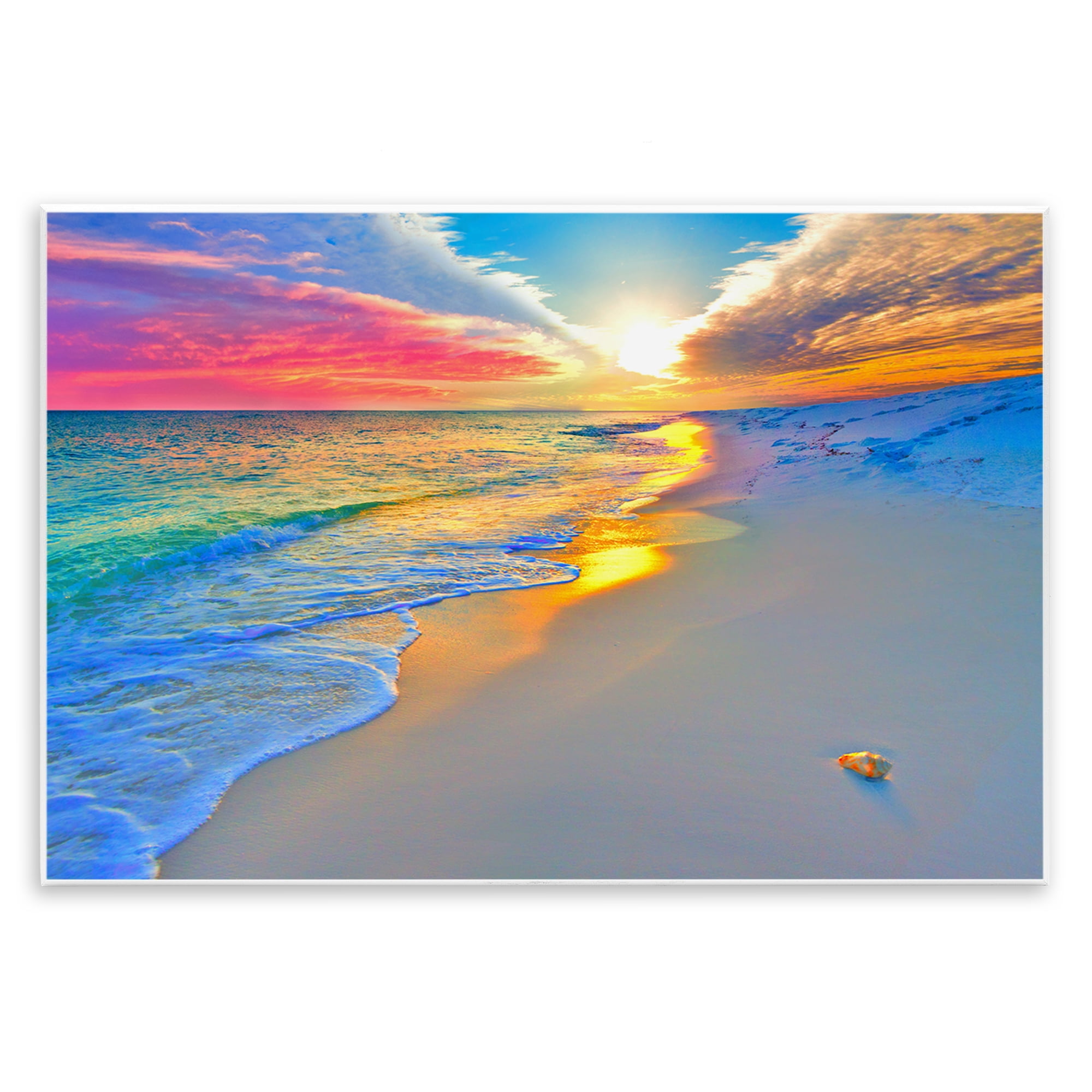 Stupell Industries Prismatic Rainbow Sunset Beach Wall Plaque Art, design by Eszra Tanner