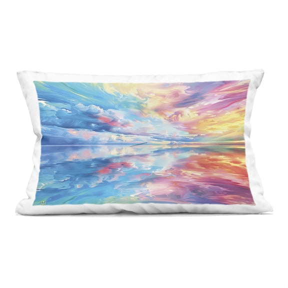 Stupell Industries Prismatic Rainbow Sunset Design by Michael Ward Throw Pillow