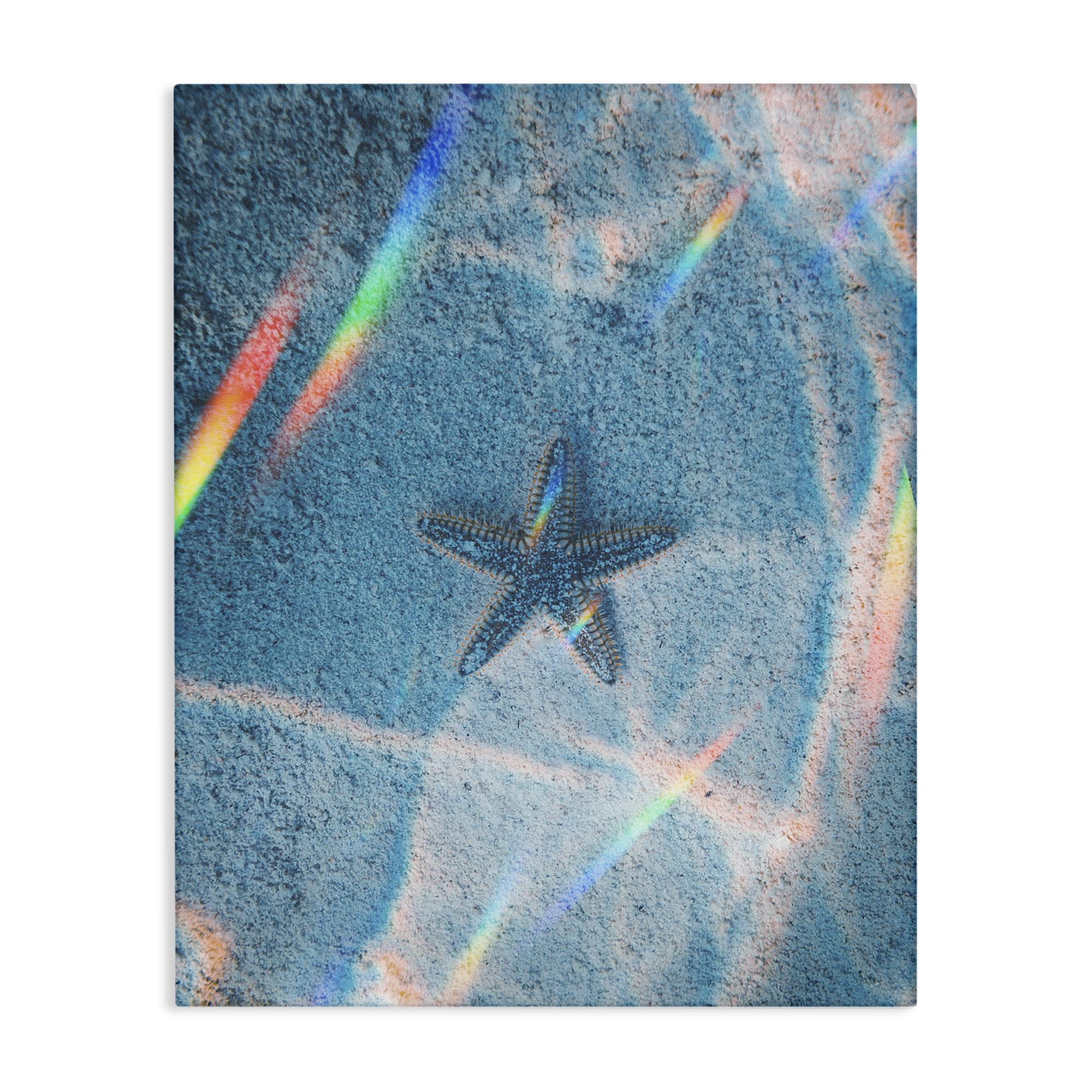 Stupell Industries Prismatic Starfish on Sea Floor Animals Photography Wrapped Canvas Art Print Wall Art, 24 x 30