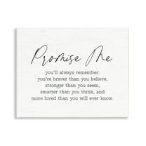 Stupell Industries Promise Me Sentiment Text & Numbers Painting Unframed Art Print Wall Art, 14 x 11