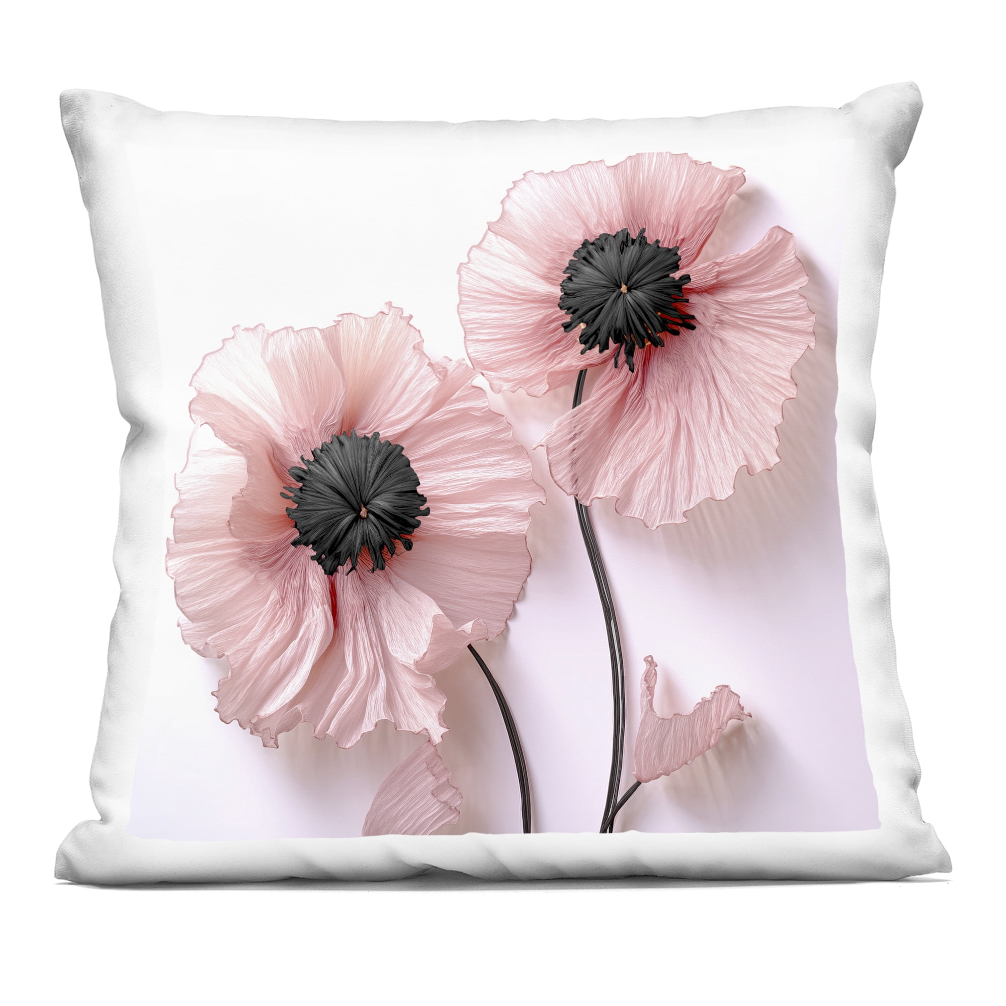 Stupell Industries Properly Pink Poppies Decorative Printed Throw Pillow, design by Sasha