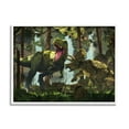 thumbnail image 1 of Stupell Industries Protection Dinosaurs Landscape Animals & Insects Painting White Framed Art Print Wall Art, 30 x 24, 1 of 9