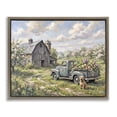 thumbnail image 1 of Stupell Industries Rustic Lodge Proud Dog by Truckload of Flowers Brown Floating Frame Canvas Art, 21 x 17, by Tabz Jones, 1 of 8