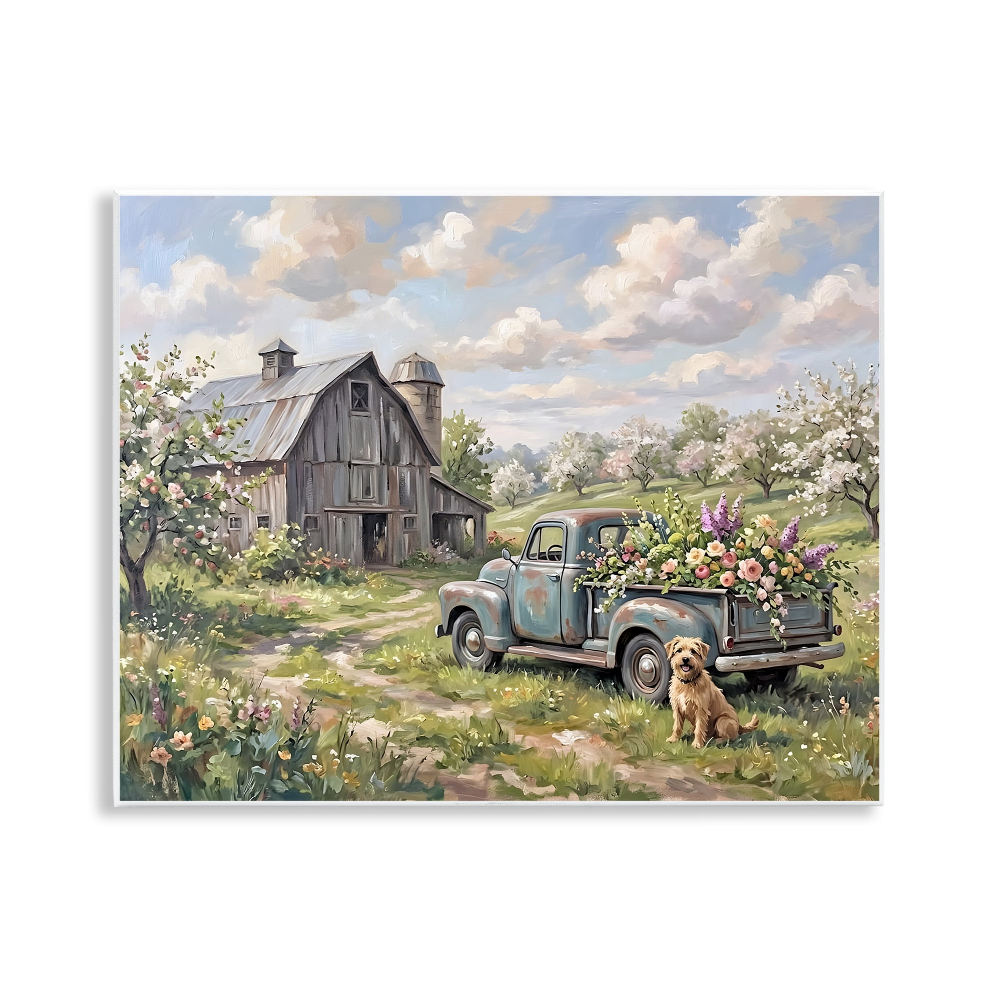 Stupell Industries Proud Dog by Truckload of Flowers Wall Plaque Art, design by Tabz Jones