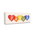 thumbnail image 1 of Stupell Industries Proud Text Bold Rainbow Heart Pattern Canvas Wall Art by Victoria Barnes, 1 of 6