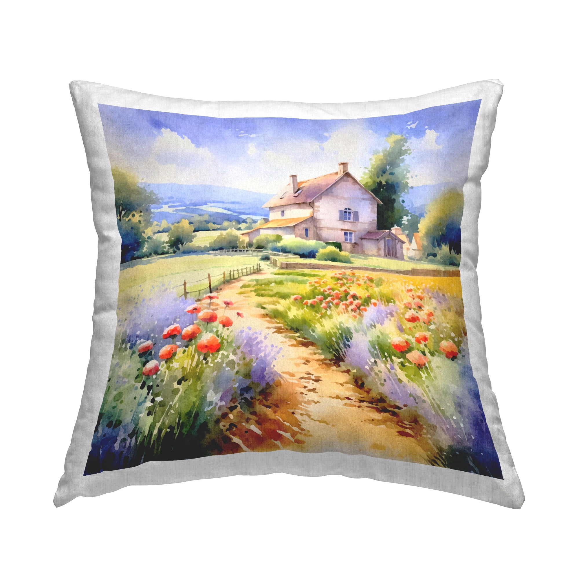 Stupell Industries Provence Cottage Gardens Decorative Printed Throw Pillow Design by Andrea Haase.
