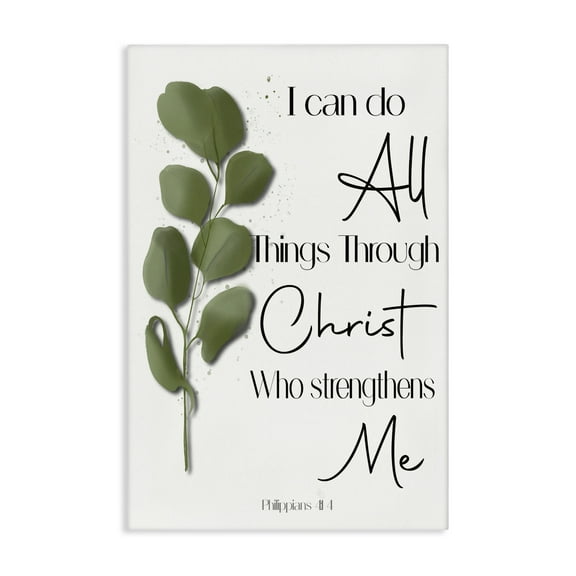 Stupell Industries Proverb & Herb Sprig Spiritual Painting Wrapped Canvas Canvas Art Print Wall Art, 24 x 36