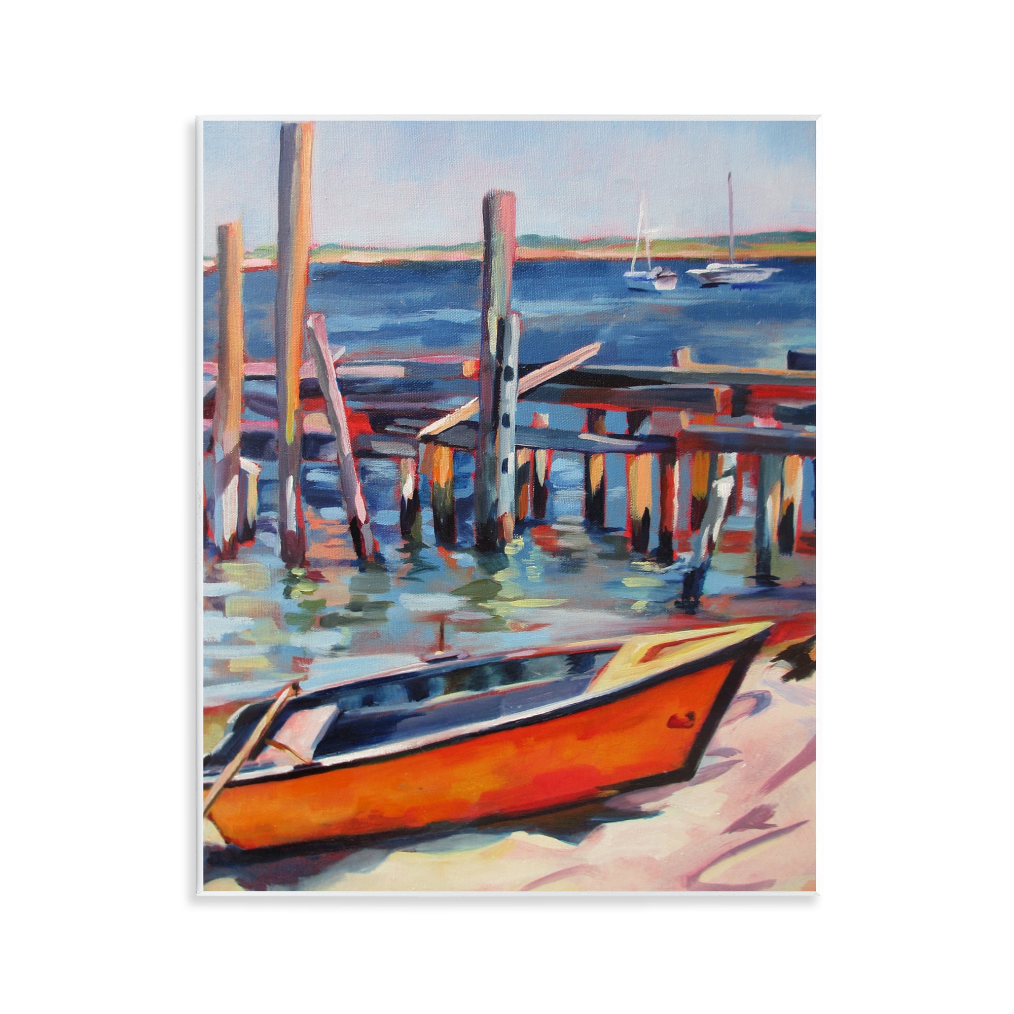Stupell Industries Provincetown Harbor Boat Wall Plaque Art, design by Maxine Shore