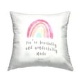 thumbnail image 1 of Stupell Industries Psalm 139:14 Rainbow Proverb Square Decorative Printed Throw Pillow, 18 x 18, 1 of 6
