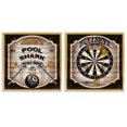 thumbnail image 1 of Stupell Industries Pub Sports Pool & Darts 2 Piece Gold Framed Floater Canvas Set design by Conrad Knutsen, 25 x 25, 1 of 9