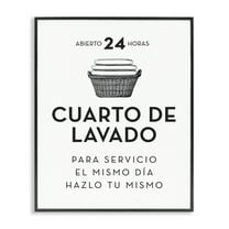 Stupell Industries Publicidad Día de Lavandería Bath & Laundry Painting Black Framed Art Print Wall Art, 11 x 14