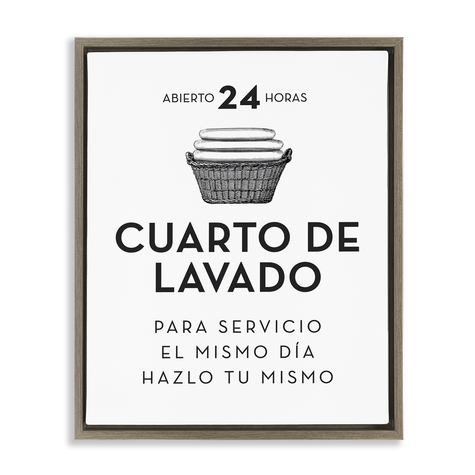 Stupell Industries Publicidad Día de Lavandería Bath & Laundry Painting Brown Floater Framed Art Print Wall Art, 17 x 21