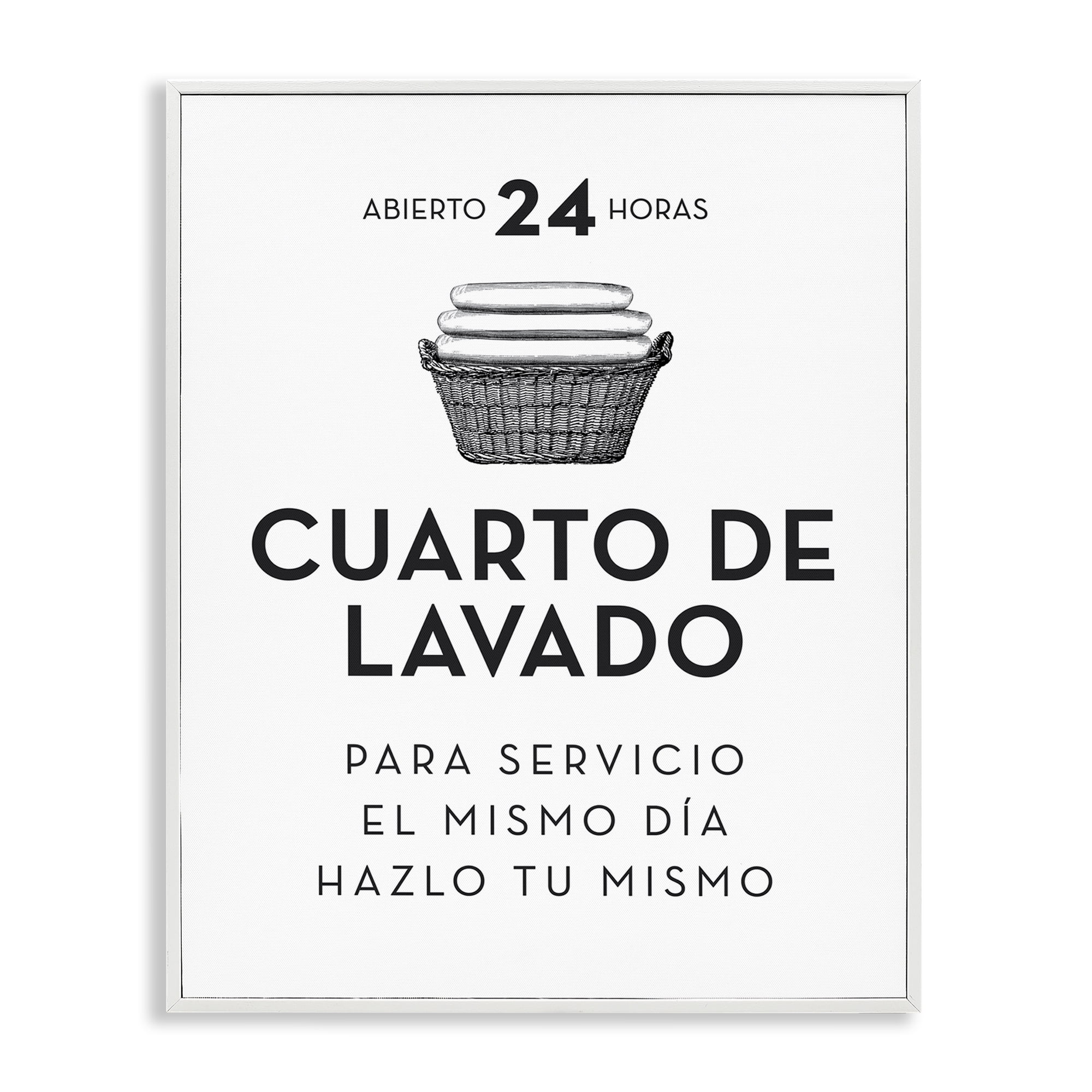 Stupell Industries Publicidad Día de Lavandería Bath & Laundry Painting White Framed Art Print Wall Art, 24 x 30