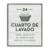 Stupell Industries Publicidad Día de Lavandería, Blanco Bath & Laundry Painting Black Framed Art Print Wall Art, 11 x 14