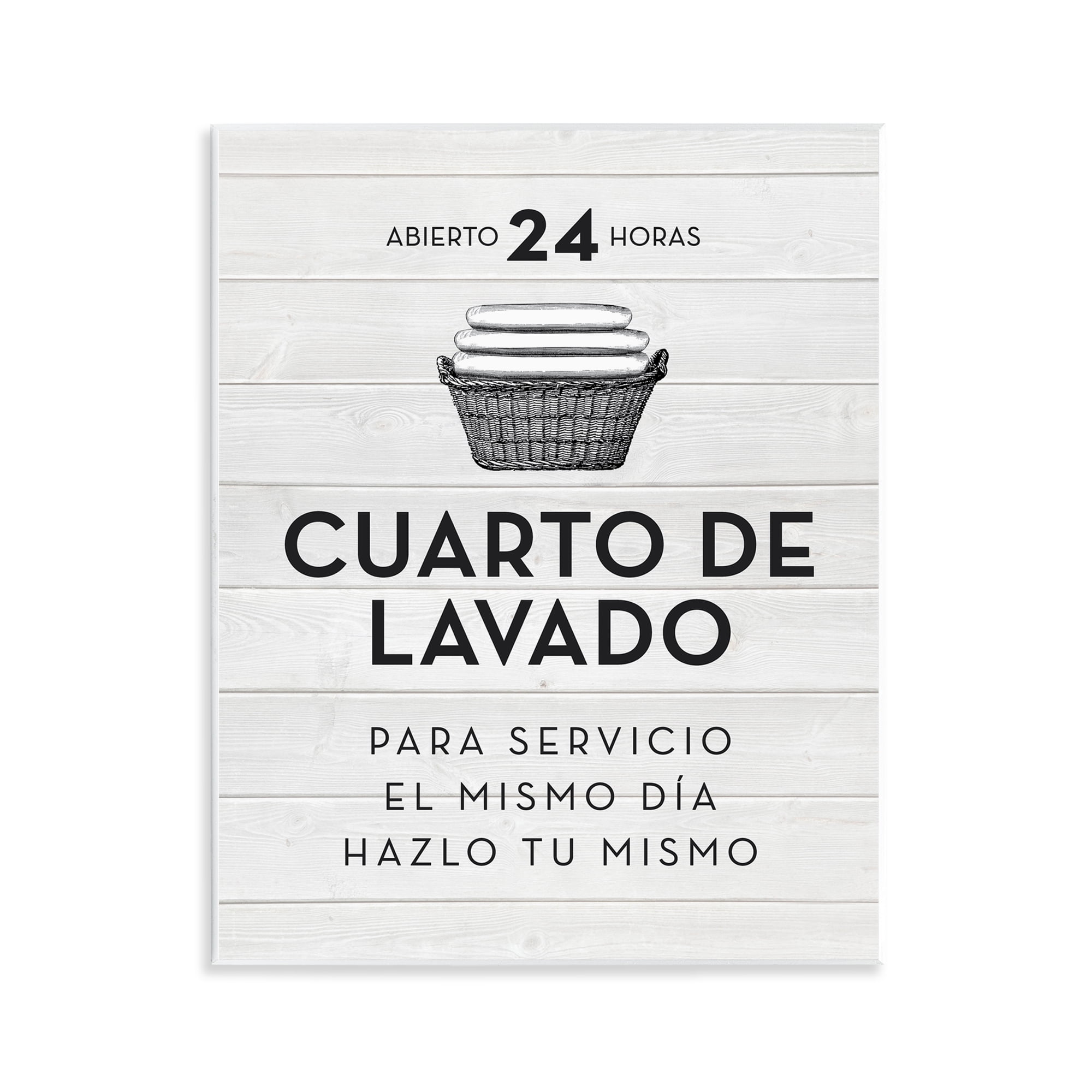 Stupell Industries Publicidad Día de Lavandería, Blanco Bath & Laundry Painting Unframed Art Print Wall Art, 11 x 14