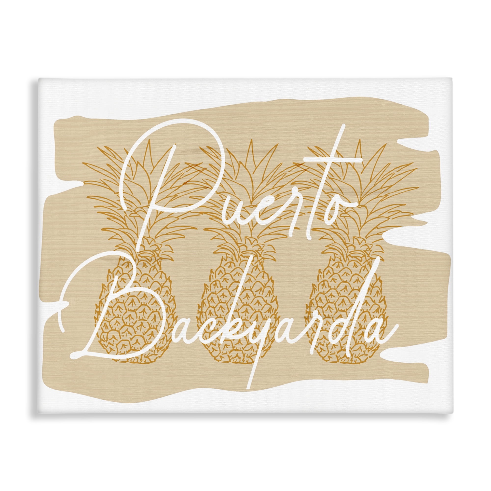 Stupell Industries Puerto Backyarda Phrase Food & Beverage Painting Gallery Wrapped Canvas Art Print Wall Art, 20 x 16