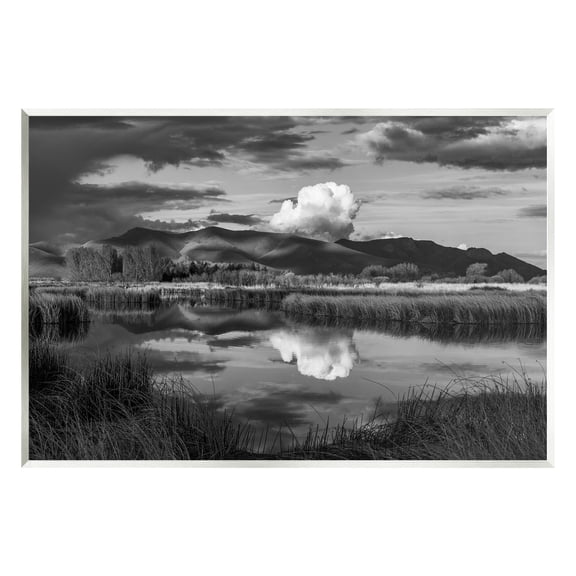 Stupell Industries Puffy Cloud Over Mountain Grassy Marsh Landscape Photograph Unframed Art Print Wall Art, Design by Steve Smith