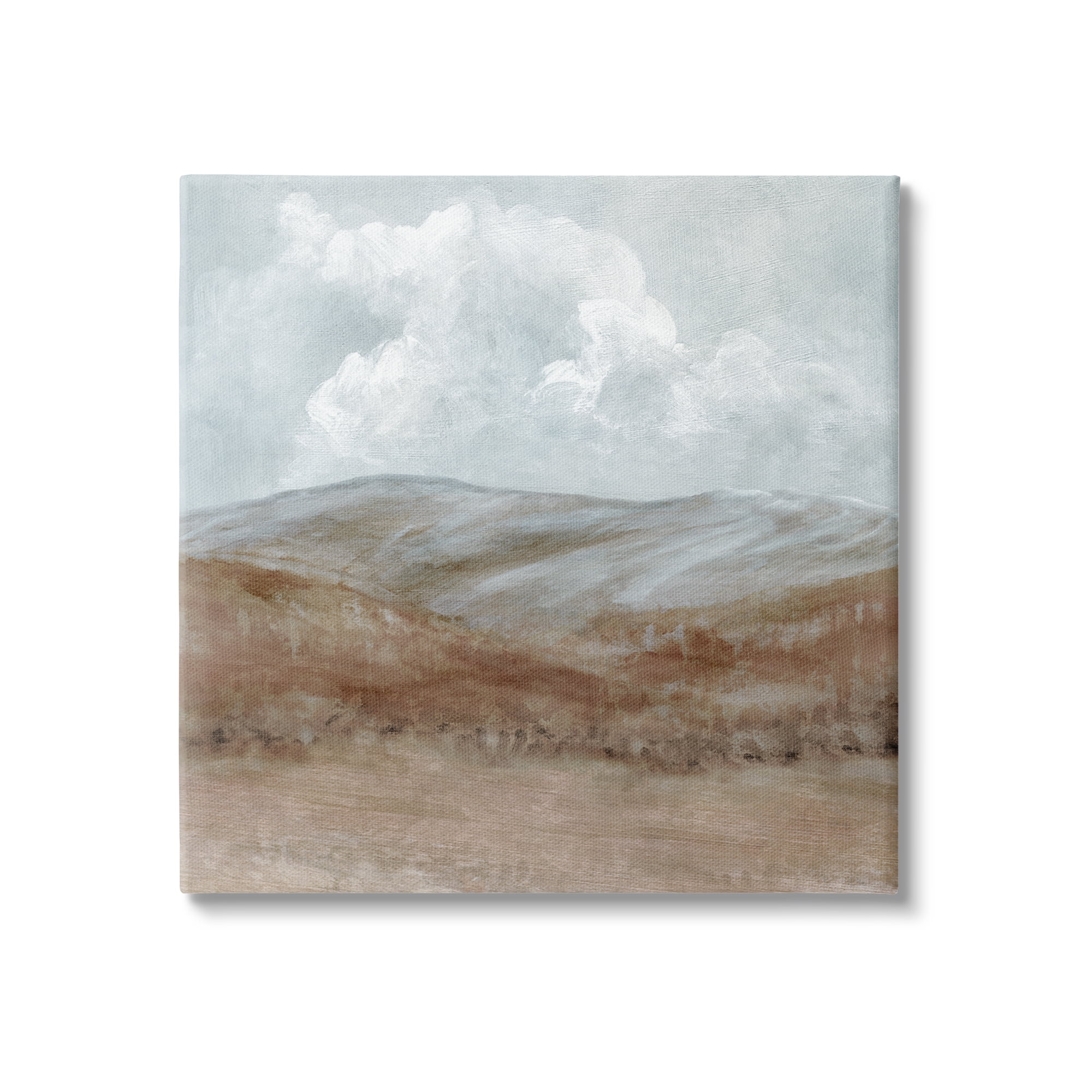 Stupell Industries Puffy Clouds Over Mountain Peaks Rural Country Grassland Painting Gallery Wrapped Canvas Print Wall Art, Design by Carol Robinson