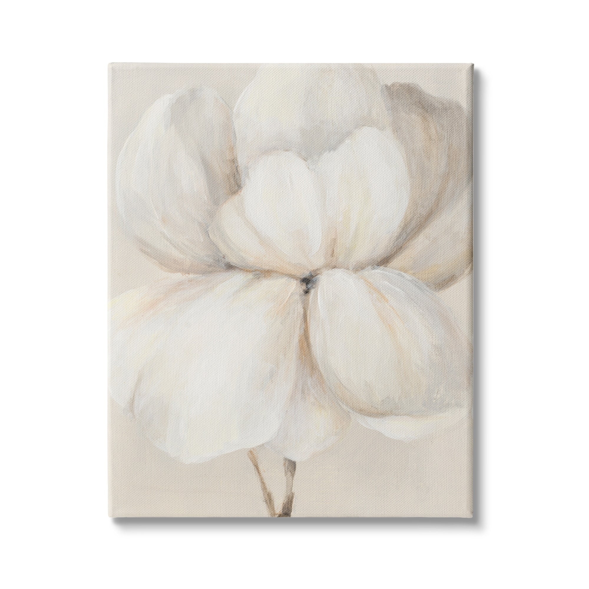 Stupell Industries Puffy White Flower Traditional Floral Petal Painting, 24 x 30,Design by Lanie Loreth