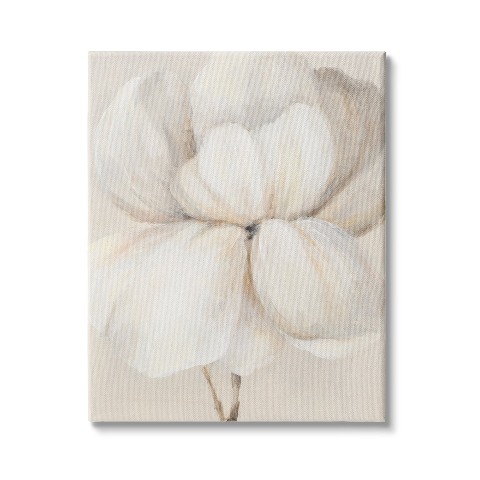 Stupell Industries Puffy White Flower Traditional Floral Petal Painting, 36 x 48,Design by Lanie Loreth