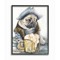 thumbnail image 1 of Stupell Industries Pug As Sailor Funny Dog Pet Animal Watercolor Painting Framed Giclee Texturized Art by George Dyachenko, 1 of 8