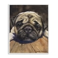 thumbnail image 1 of Stupell Industries Rustic Lodge Pug Soulful Portrait White Framed Giclee Art, 24 x 30, by George Dyachenko, 1 of 8