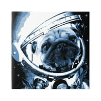 Stupell Industries Pug Space Astronaut Helmet Graphic Art Gallery Wrapped Canvas Print Wall Art, Design by Daphne Polselli