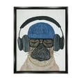 thumbnail image 1 of Stupell Industries Pug in Headphones Animals & Insects Painting Black Floater Framed Canvas Art Print Wall Art, 25 x 31, 1 of 10