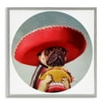 thumbnail image 1 of Stupell Industries Pug in Sombrero with Taco Animals & Insects Painting Gray Framed Art Print Wall Art, 24 x 24, 1 of 9