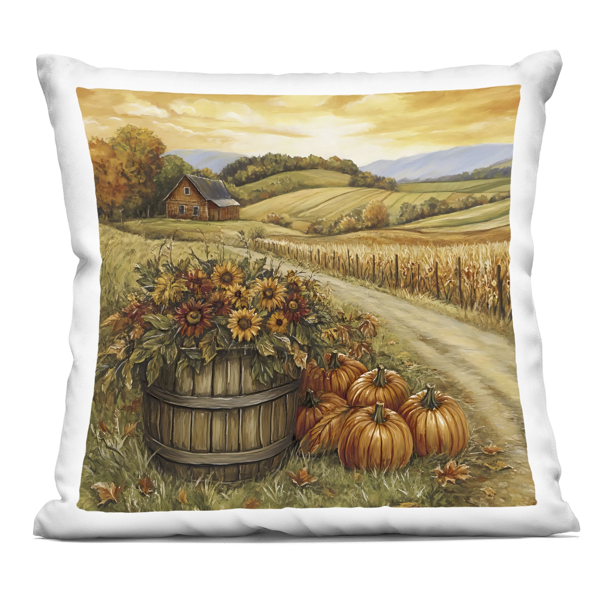 Stupell Industries Pumpkin Farm Pathway Decorative Printed Throw Pillow, design by Creative Studio