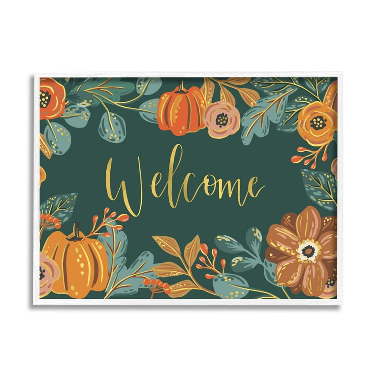 Pumpkin Harvest 1 White Framed Print Wall Art