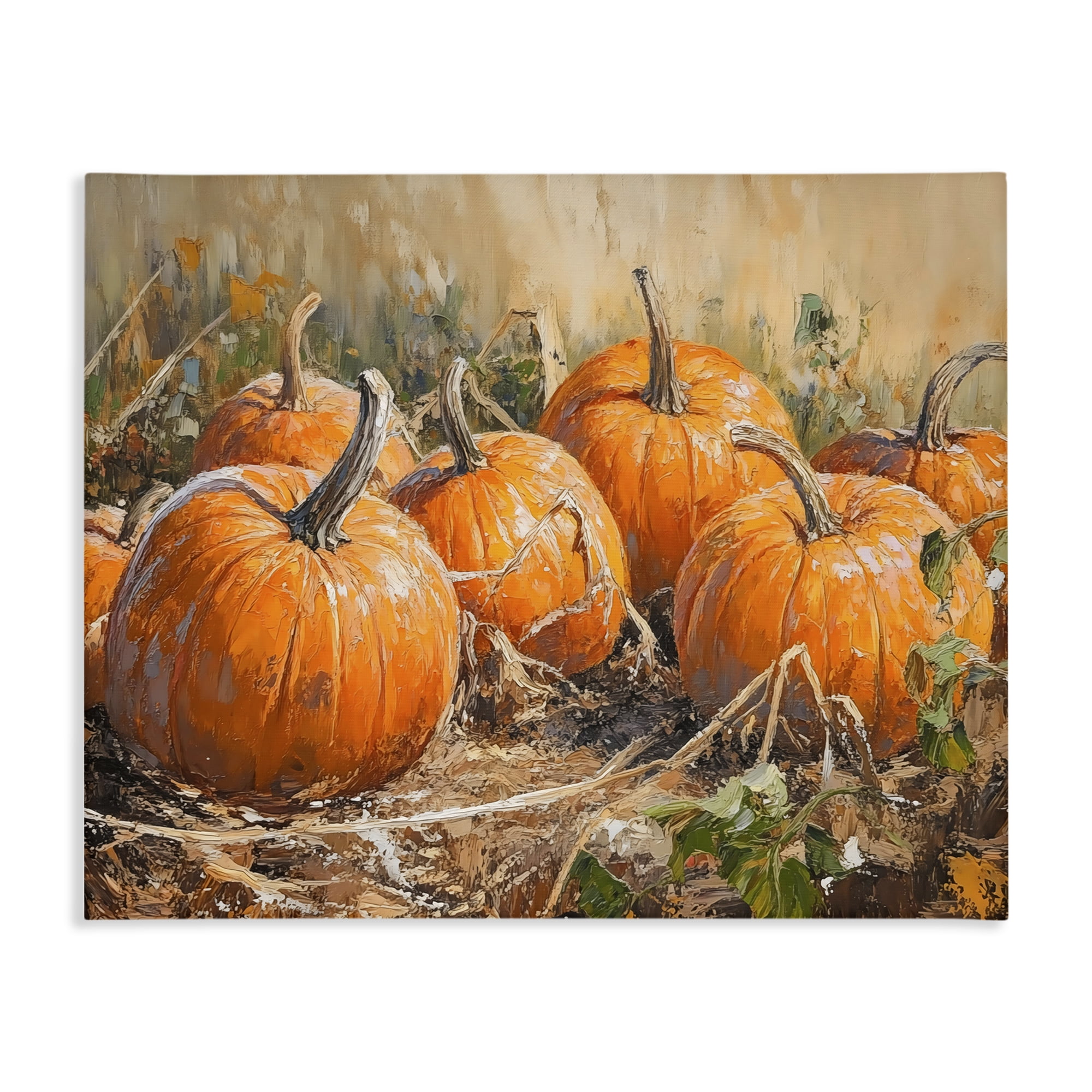 Stupell Industries Pumpkin Patch Autumn Harvest Scene Canvas Wall Art, design by Nini Art