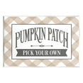 thumbnail image 1 of Stupell Industries Pumpkin Patch Country Sign Autumnal Beige Plaid Graphic Art Unframed Art Print Wall Art, Design by Lettered and Lined, 1 of 5