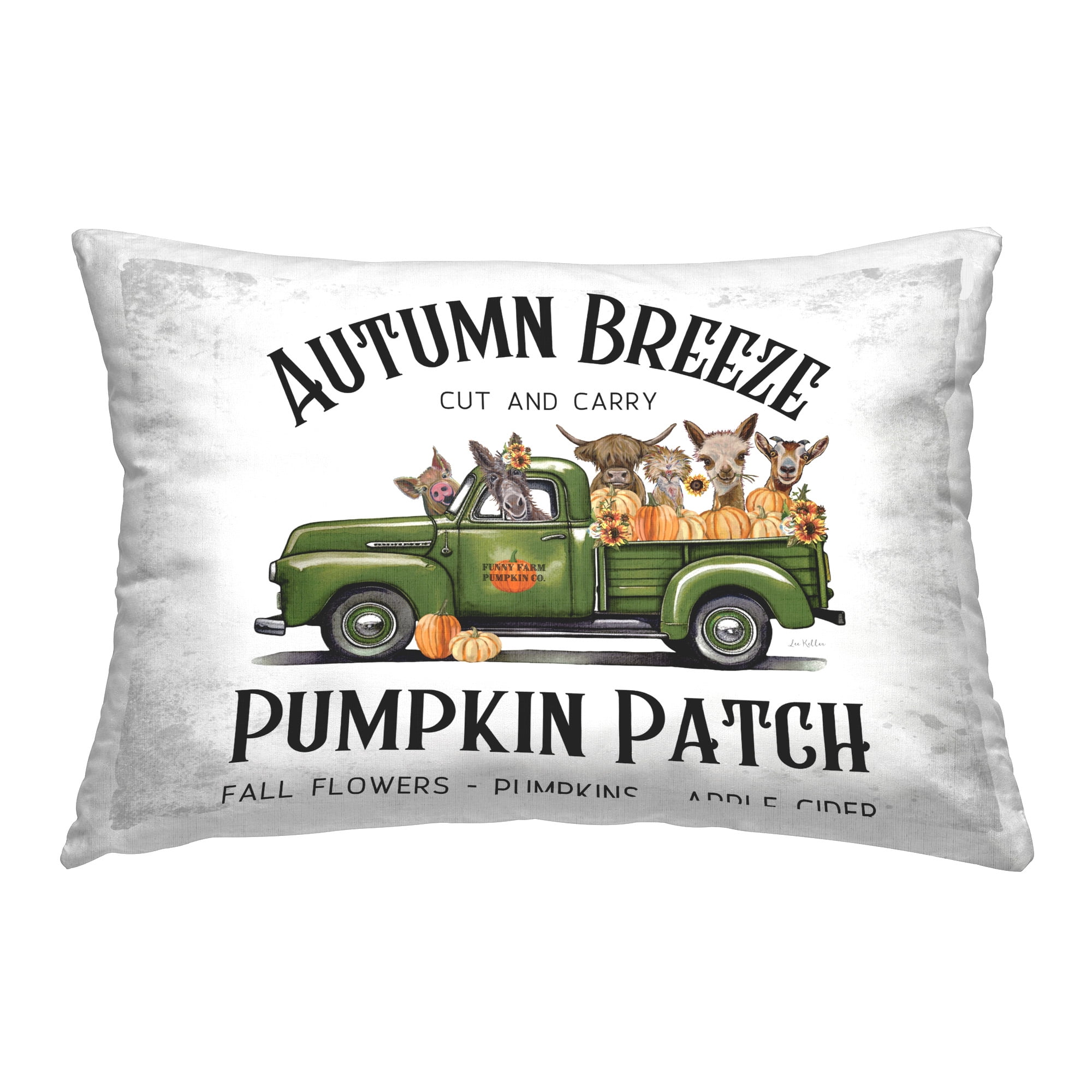 Stupell Industries Pumpkin Patch Rustic Truck Decorative Printed Throw Pillow Design by Lee Keller
