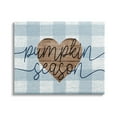 thumbnail image 1 of Stupell Industries Pumpkin Season Grain Pattern Heart Blue Checker Plaid, 30 x 24,Design by Daphne Polselli, 1 of 5
