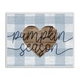 thumbnail image 1 of Stupell Industries Rustic Lodge Pumpkin Season Grain Pattern Heart Blue Checker Plaid White Framed Giclee Art, 14 x 11, by Lil' Rue, 1 of 7