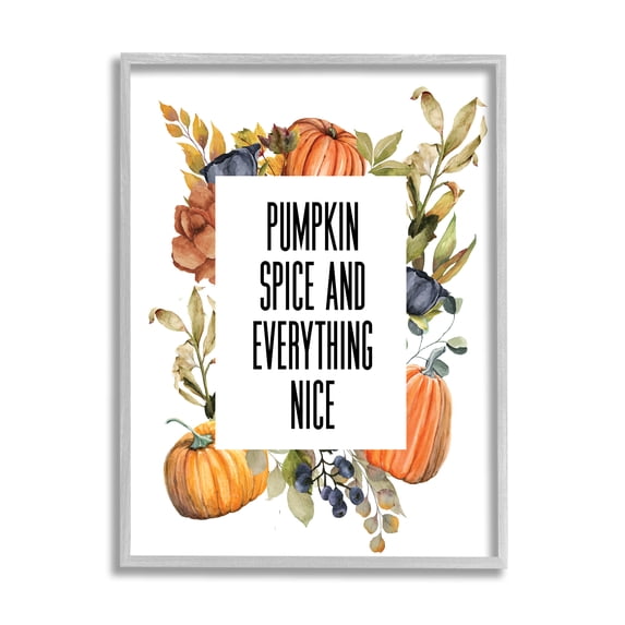 Stupell Industries Pumpkin Spice and Everything Nice Wild Pumpkin Harvest, 24 x 30, Designed by Valerie Wieners
