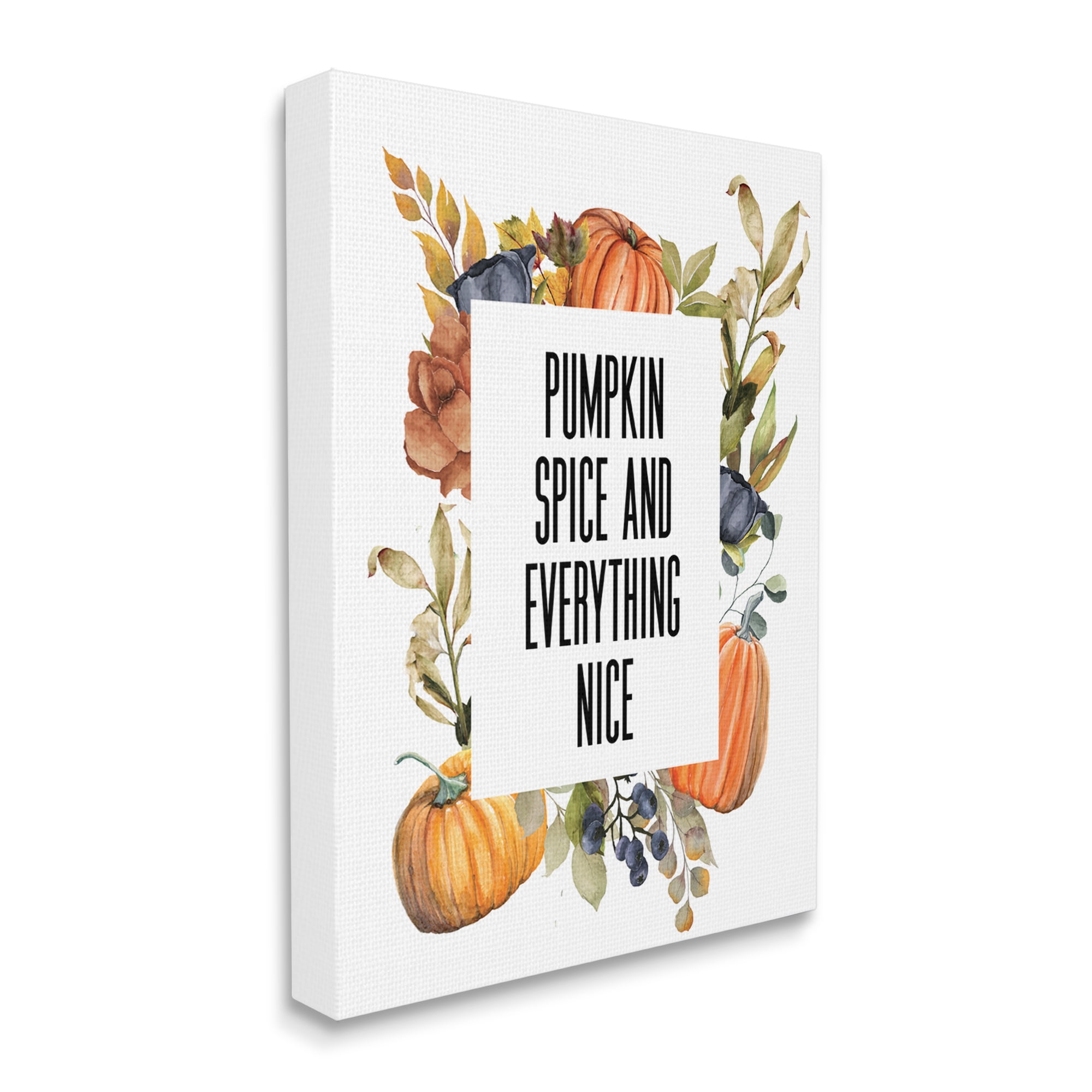 Stupell Industries Pumpkin Spice and Everything Nice Wild Pumpkin Harvest, 24 x 30, Designed by Valerie Wieners