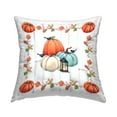 thumbnail image 1 of Stupell Industries Pumpkins & Crows Seasonal Leaves Square Decorative Printed Throw Pillow, 18 x 18,, 1 of 4