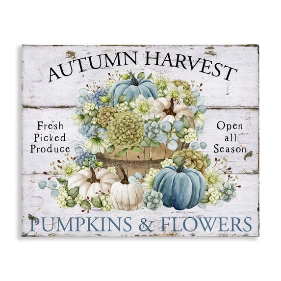 Stupell Industries French Country Pumpkins & Flowers Harvest Canvas Art, 20 x 16, by Creatif Belle