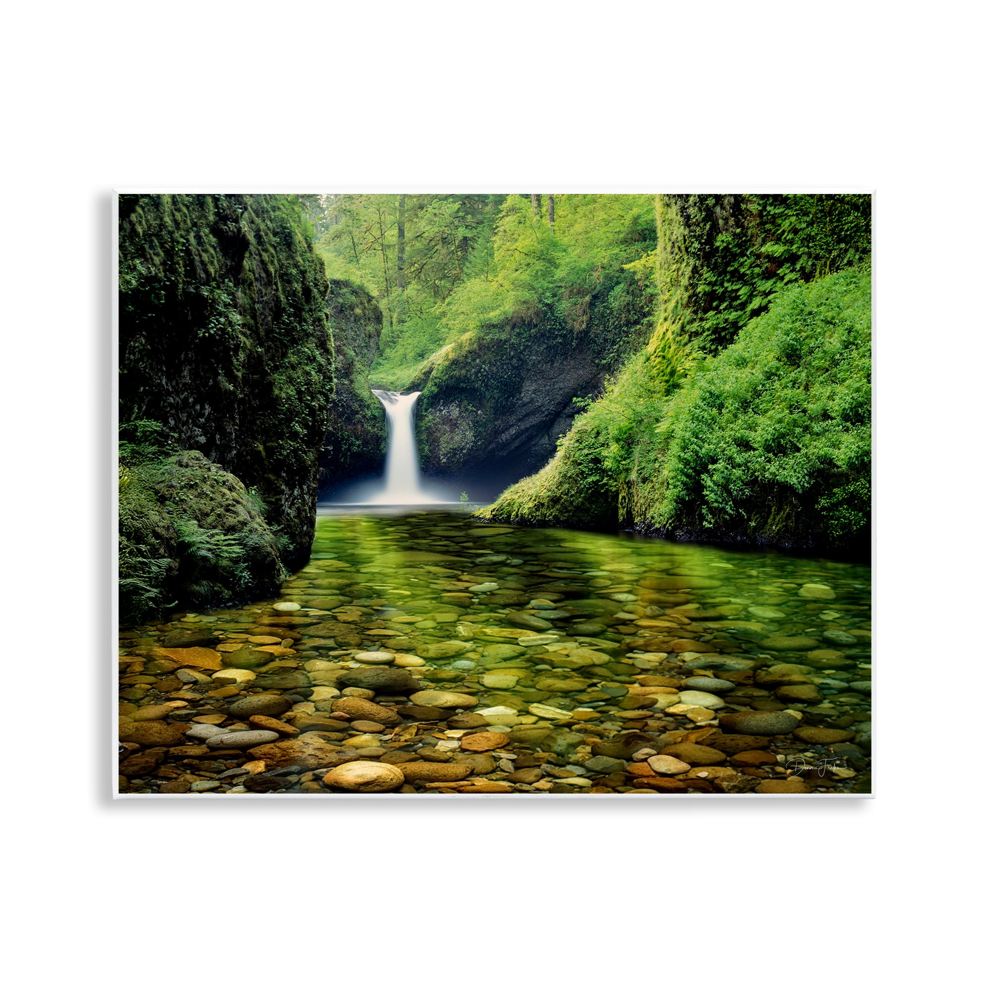 Stupell Industries Punchbowl Falls in Emerald Forest Wall Plaque Art, design by Dennis Frates