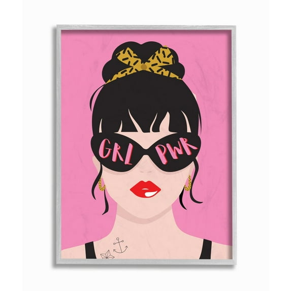 Stupell Industries Punk Rock Fashion Girl Power Phrase Pop Art Designed by Angela Nickeas